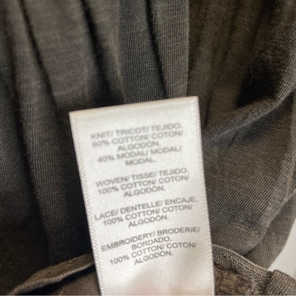 Lucky Brand Whimsigoth Square Neck Lace Dark Romantic Boho Y2K Babydoll Top - Picture 5 of 6